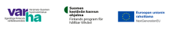 Kuva sisältää Varsinais-Suomen hyvinvointialueen, Suomen kestävän kasvun ohjelman sekä Euroopan unionin rahoittama: Next Generation EU -logot